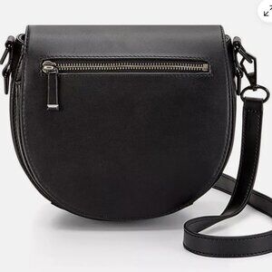 REBECCA MINKOFF LEATHER BLACK ASTOR SADDLE BAG SHOULDER CROSSBODY